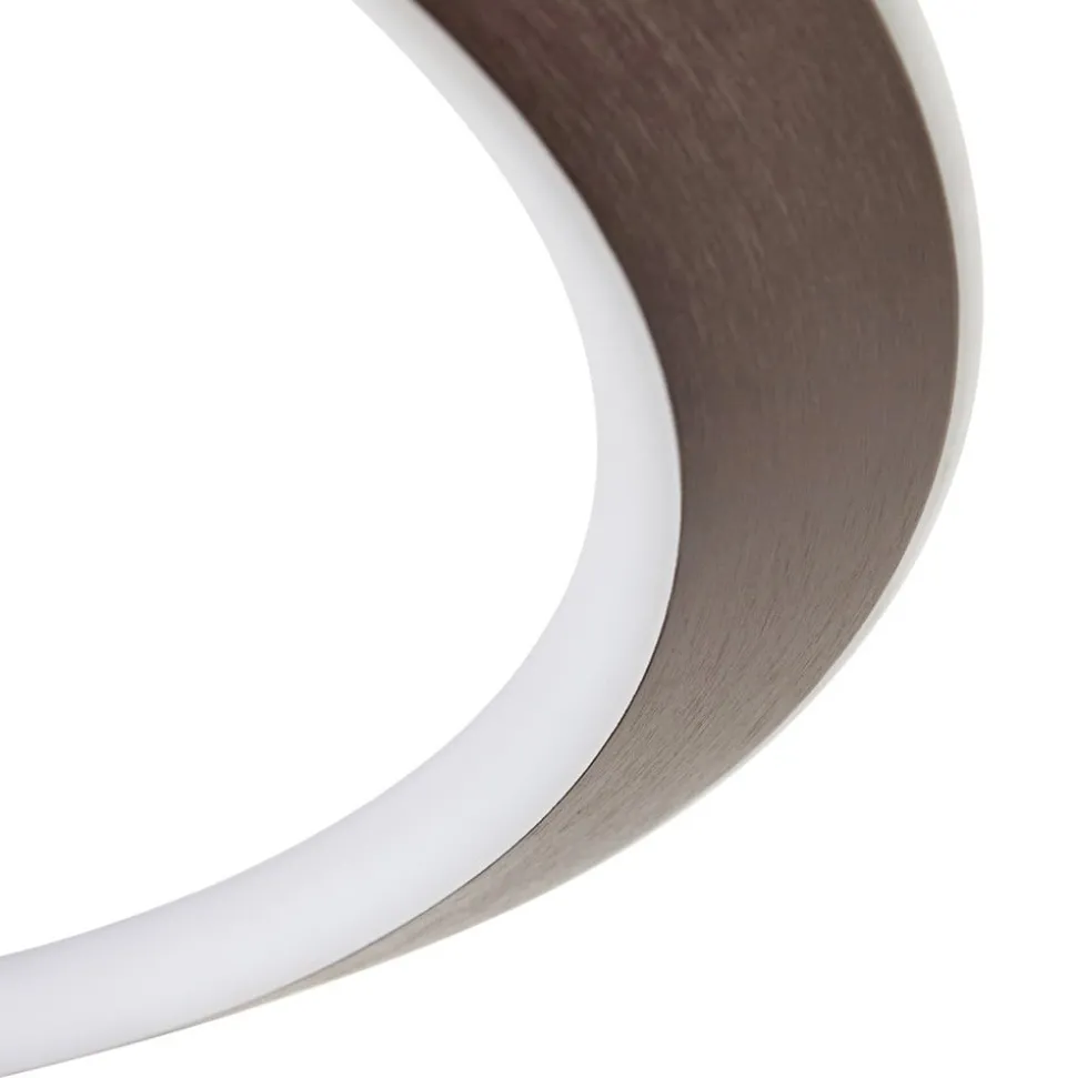 Lucande LED-loftlampe Eldra, kaffebrun, Ø 55 cm, CCT