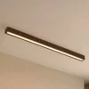 Lucande LED-loftlampe Emara, mørkt træ, eg, dæmpbar