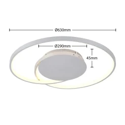 Lucande LED-loftlampe Enesa, 63 cm, CCT, fjernbetjening, dæmpbar