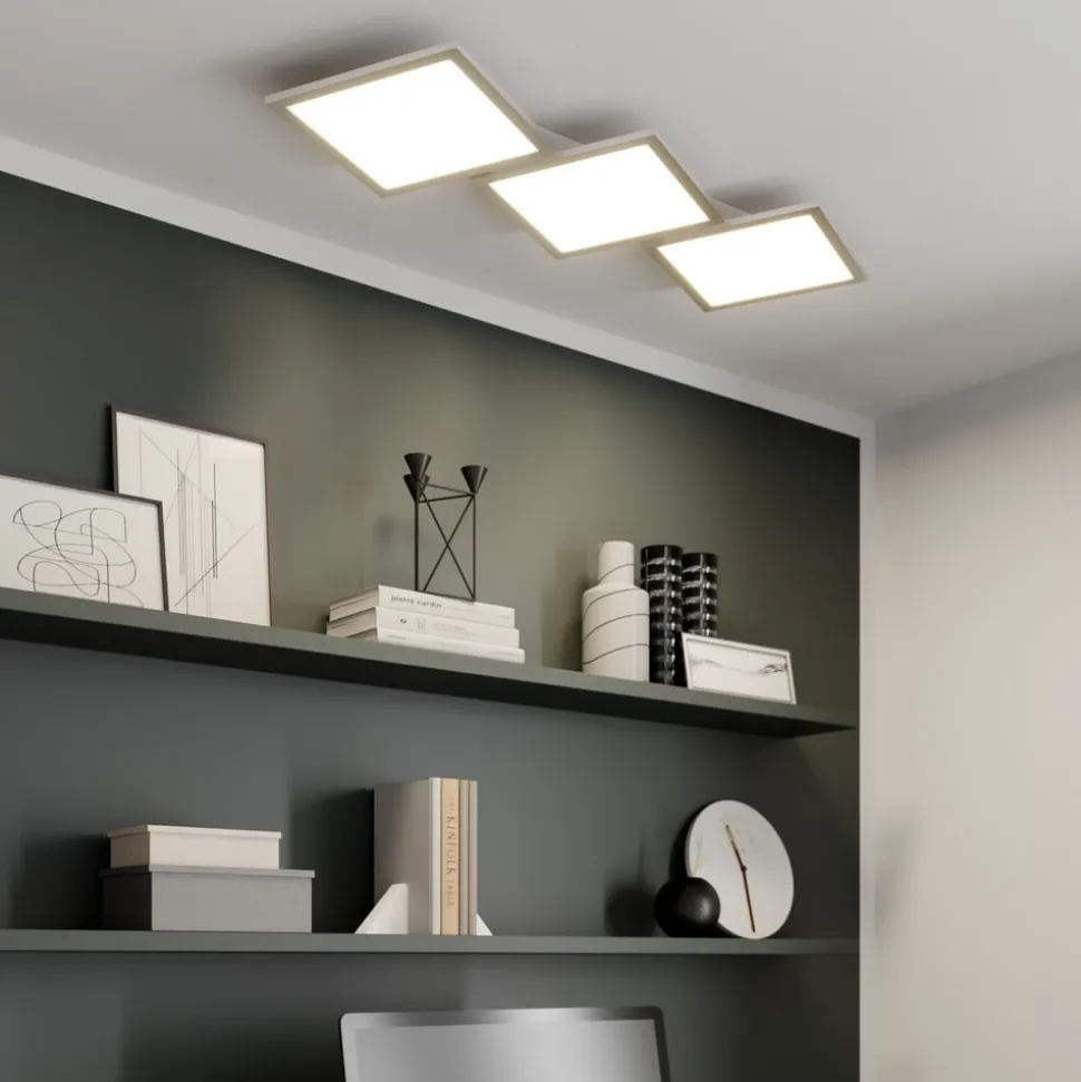 Lucande LED-loftlampe Ilira, 3 lyskilder, sølv, CCT, dæmpbar