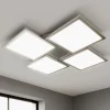 Lucande LED-loftlampe Ilira, 4 lyskilder, sølv, CCT, dæmpbar