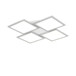 Lucande LED-loftlampe Ilira, 4 lyskilder, sølv, CCT, dæmpbar