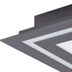 Lucande LED loftlampe Leicy, sort, 124 cm, RGB, CCT