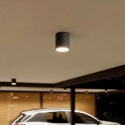 Lucande LED-loftlampe Meret, rund, antracit, metal