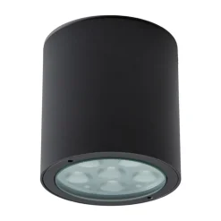Lucande LED-loftlampe Meret, rund, antracit, metal