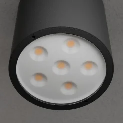 Lucande LED-loftlampe Meret, rund, antracit, metal