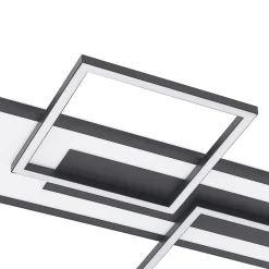 Lucande LED-loftlampe Narumi, CCT, 110 cm, sort, aluminium
