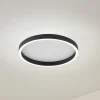Lucande LED-loftlampe Rotundo, Ø 40 cm, sort, dæmpbar