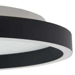 Lucande LED-loftlampe Rotundo, Ø 40 cm, sort, dæmpbar