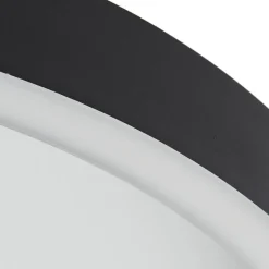 Lucande LED-loftlampe Rotundo, Ø 40 cm, sort, dæmpbar