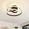 Lucande LED-loftlampe Sakina, sort, metal, Ø 48 cm