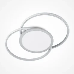 Lucande LED-loftlampe Senne, 63 cm, sølv, aluminium