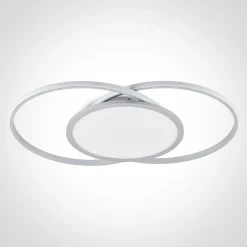 Lucande LED-loftlampe Senne, CCT, sølv, metal