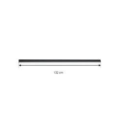 Lucande LED-loftlampe Teniona, 132 cm, sort, aluminium