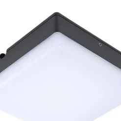 Lucande LED-loftlampe Thilo, 16 cm, antracit, sensor, IP54
