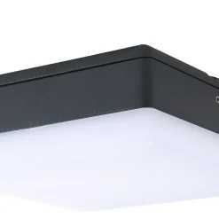 Lucande LED-loftlampe Thilo, 16 cm, antracit, sensor, IP54