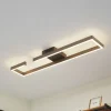 Lucande LED-loftlampe Yvor, 100 cm, sort, aluminium