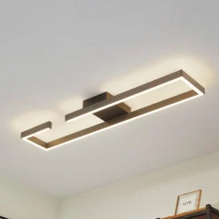 Lucande LED-loftlampe Yvor, 100 cm, sort, aluminium