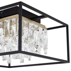 Lucande LED-loftslampe Kassi, sort, jern, dæmpbar, 40 cm