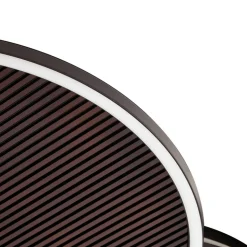 Lucande LED-loftslampe Orven, sort/træ, 80 cm, dæmpbar