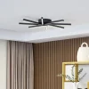 Lucande LED-loftslampe Tjado, Ø 70 cm, sort, metal