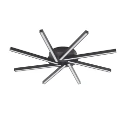 Lucande LED-loftslampe Tjado, Ø 70 cm, sort, metal