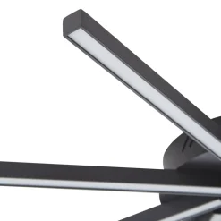 Lucande LED-loftslampe Tjado, Ø 70 cm, sort, metal