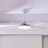 Lucande LED-loftventilator Divian, hvid, DC, støjsvag, CCT