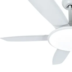 Lucande LED-loftventilator Divian, hvid, DC, støjsvag, CCT
