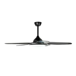 Lucande LED-loftventilator Divian, sort, DC, støjsvag, CCT