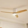 Lucande LED-loftventilator Faipari, hvid, DC, støjsvag, 132 cm