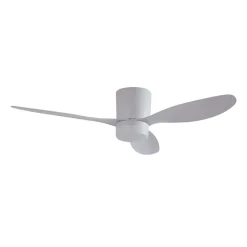 Lucande LED-loftventilator Kayu, hvid, DC, støjsvag, Ø 132 cm
