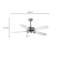 Lucande LED-loftventilator Kuvio, DC, støjsvag, Ø 120 cm, CCT