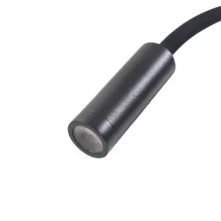 Lucande LED-læselampe Hetti, sort, metal, 14 cm høj