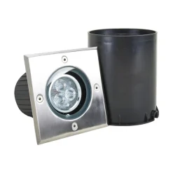 Lucande LED nedgravningslampe Jos, kantet, drejelig, IP67