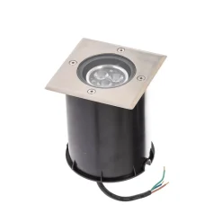 Lucande LED nedgravningslampe Jos, kantet, drejelig, IP67