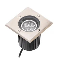 Lucande LED nedgravningslampe Jos, kantet, drejelig, IP67