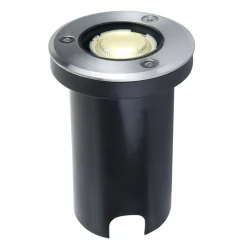 Lucande LED nedgravningslampe Kenan, Ø 7 cm, stål, IP67