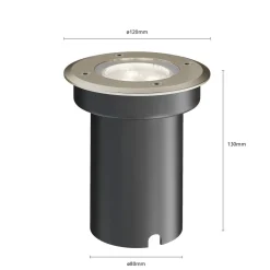 Lucande LED nedgravningslampe Ava, Ø 12 cm, rund, IP67
