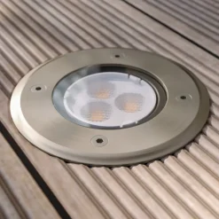 Lucande LED nedgravningslampe Ava, Ø 12 cm, rund, IP67