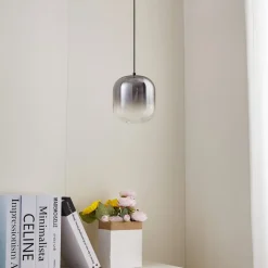 Lucande LED-pendel Avelina, Ø 14cm , 1-lys. sort