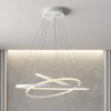 Lucande LED-pendellampe Ezana, hvid, metal, Ø 80 cm