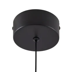 Lucande LED-pendellampe Hayley, sort, 1 lyskilde, glas