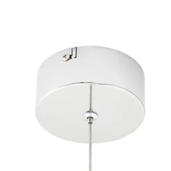 Lucande LED-pendellampe Hayley, Ø 9 cm, kromfarvet, glas