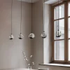 Lucande LED-pendellampe Hayley, sort, 5 lyskilder, aflang