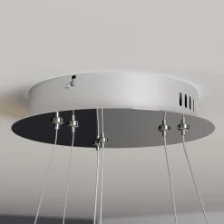 Lucande LED-pendellampe Lyani, 60 cm, 2 lyskilder, krom, dæmpbar