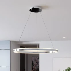 Lucande LED-pendellampe Lyani, 80 cm, krom, dæmpbar