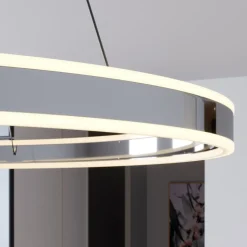 Lucande LED-pendellampe Lyani, 80 cm, krom, dæmpbar
