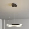 Lucande LED-pendellampe Lyani, Ø 60 cm, krom, dæmpbar