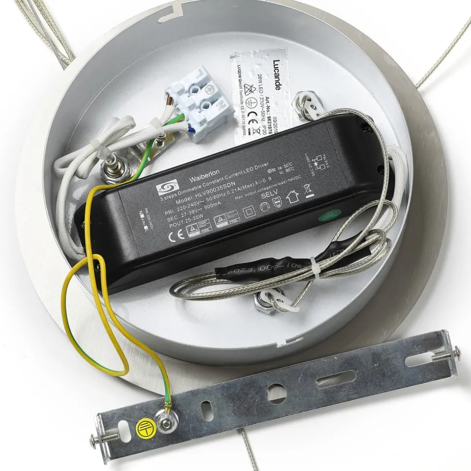 Lucande LED-pendellampe Lyani, Ø 60 cm, krom, dæmpbar